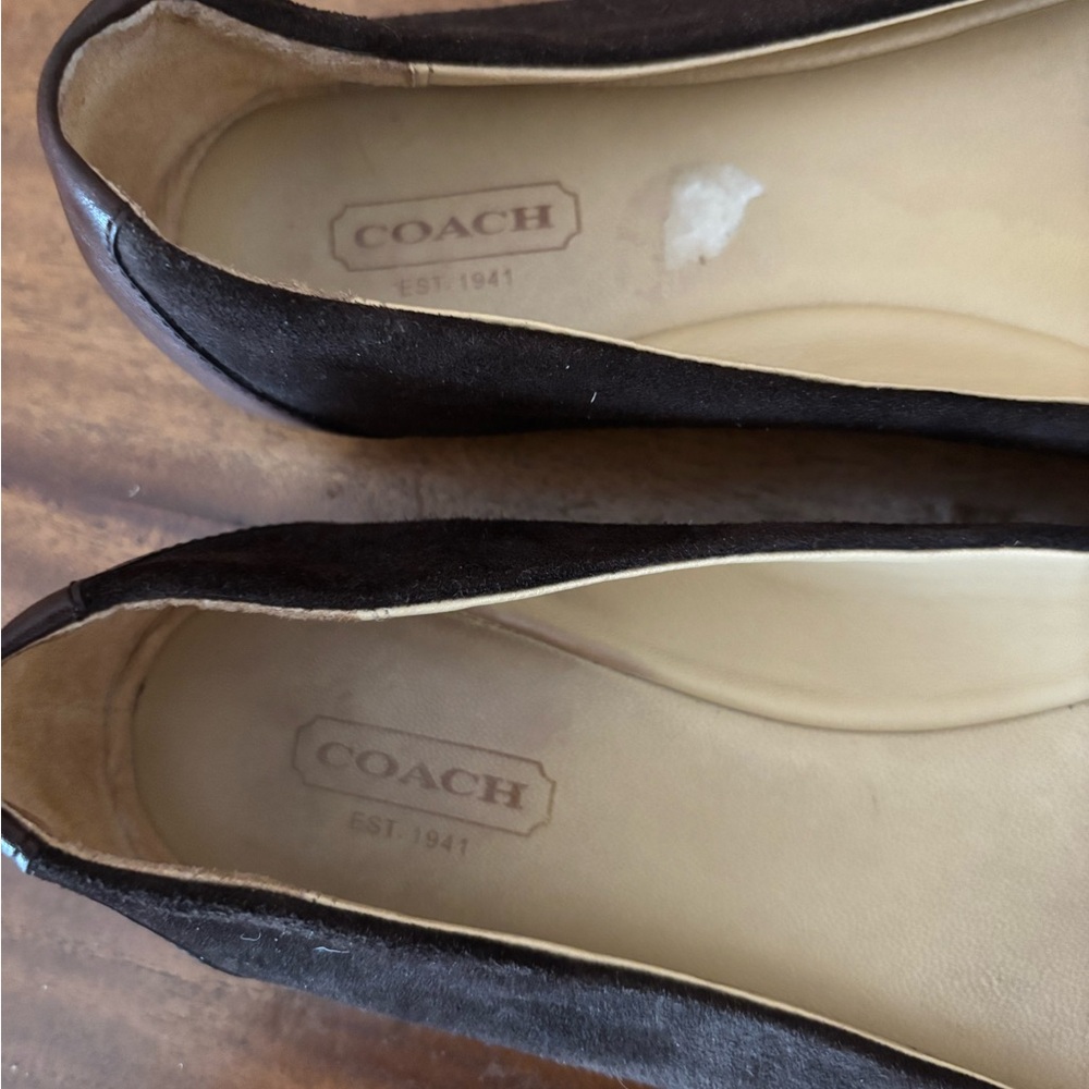 Coach brown suede flats - Picture 4 of 7